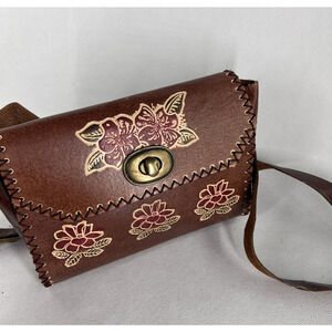 Artisan Crafted Crossbody Bag with Stone Bohemian Boho Chic